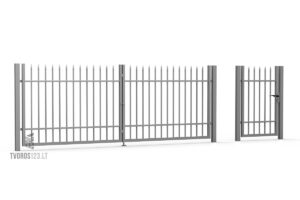 Dekoratyvinės metalinės tvoros segmentai ir varteliai Classic 022