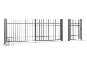 Dekoratyvinės metalinės tvoros segmentai ir varteliai Modern 022