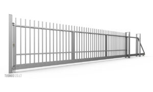 Metalinės tvoros ilgi vartai Prestige 021