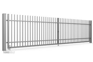Metalinės tvoros varstomi vartai Prestige 024